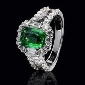 Green Pearl diamond ring